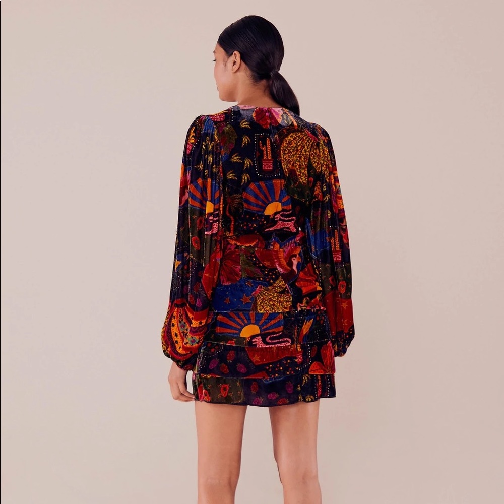 Farm Rio - Crazy Mix V Neck Mini Dress